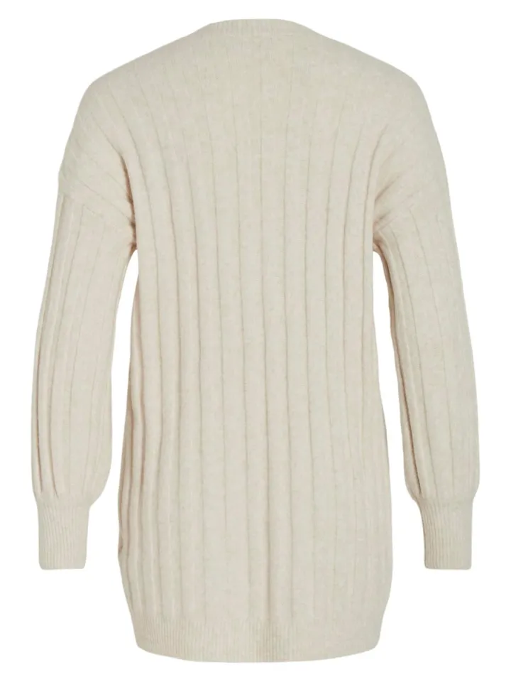 cia_open_cardigan_natural_5.webp Vila Jumpers & Cardigans<CIA OPEN CARDIGAN (NATURAL MELANGE)
