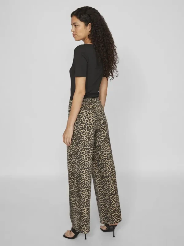 Vila Jeans<Ciara Leopard Print Jeans (Birch)