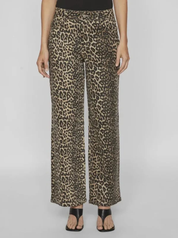 Vila Jeans<Ciara Leopard Print Jeans (Birch)