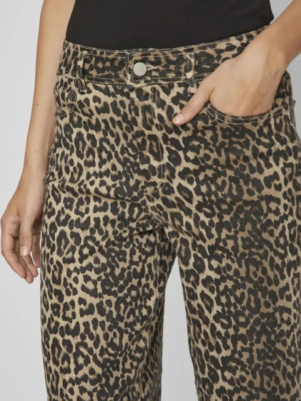 Vila Jeans<Ciara Leopard Print Jeans (Birch)
