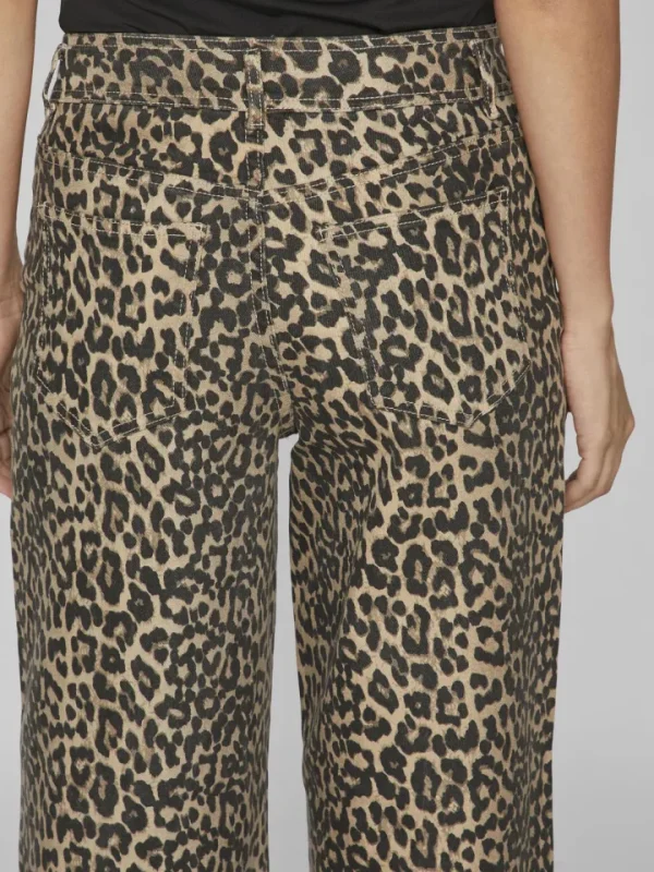 Vila Jeans<Ciara Leopard Print Jeans (Birch)