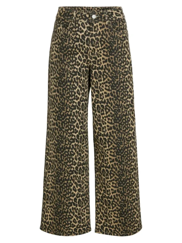 Vila Jeans<Ciara Leopard Print Jeans (Birch)
