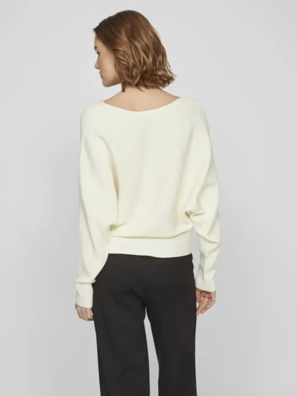 Vila Jumpers & Cardigans<Cila Lace Trimmed Jumper (Birch)