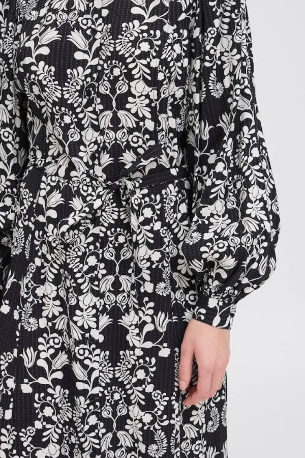 Ichi Dresses<Cina Midi Dress ( Flower)