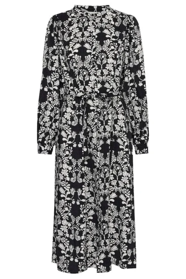 Ichi Dresses<Cina Midi Dress ( Flower)