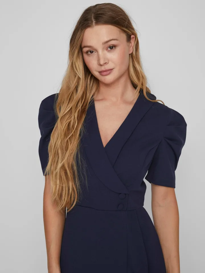clara_midi_dress_navy_2.webp Vila Occasionwear<CLARA MIDI DRESS (NAVY)