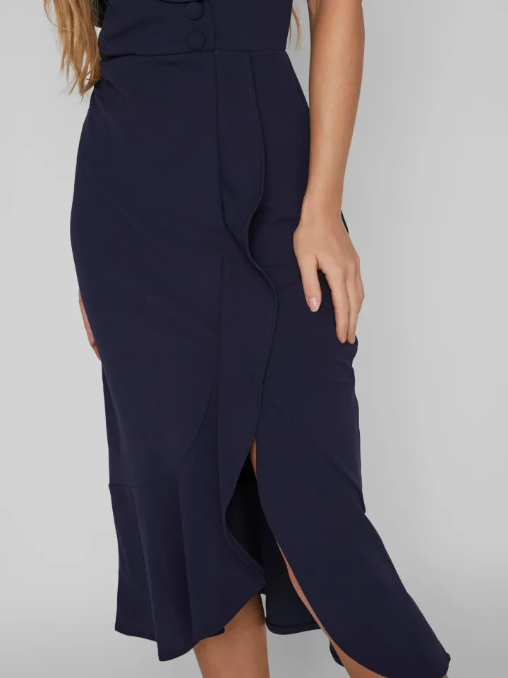 clara_midi_dress_navy_3.webp Vila Occasionwear<CLARA MIDI DRESS (NAVY)