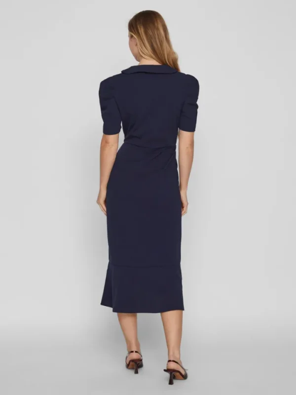 Vila Occasionwear<CLARA MIDI DRESS (NAVY)