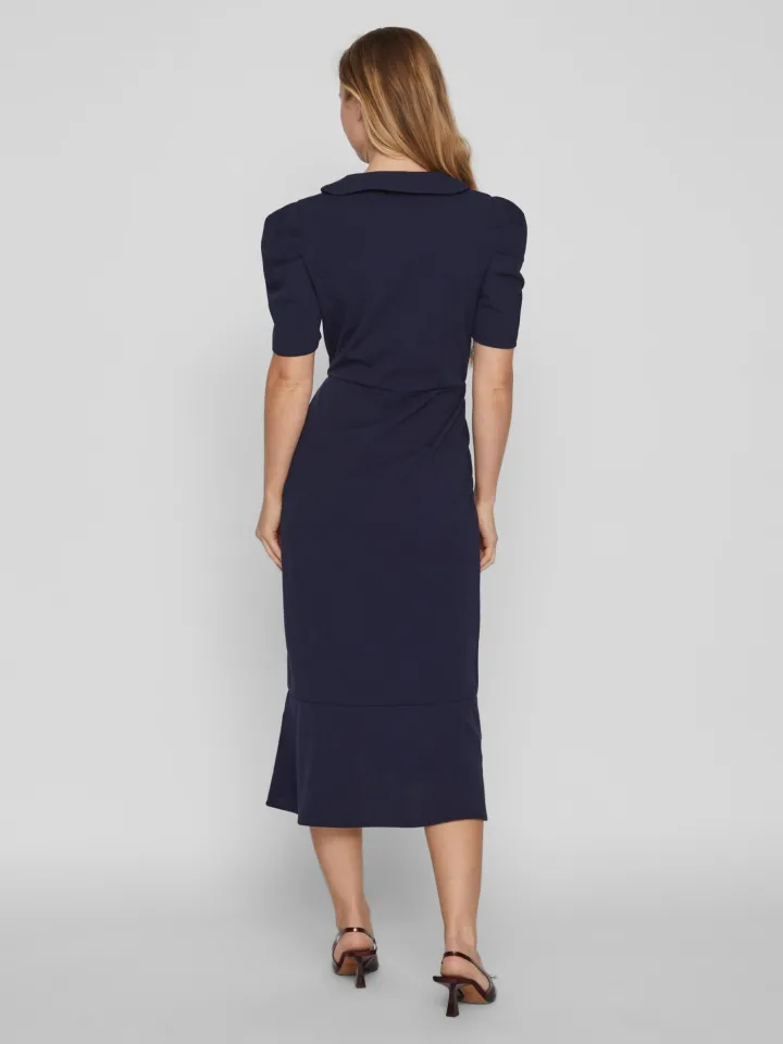 clara_midi_dress_navy_4.webp Vila Occasionwear<CLARA MIDI DRESS (NAVY)