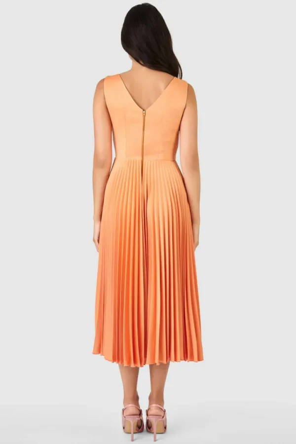 Closet Occasionwear<Clementine Pleated Dress (Peach)