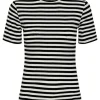 Pieces T-Shirts<COOPER TSHIRT (BLACK & WHITE)