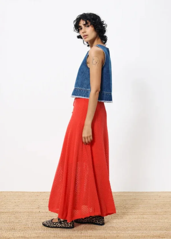 Frnch Camis & Vests<Dafne Denim Crop Top ( Jean)
