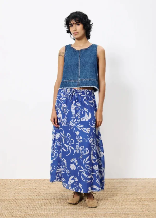 Frnch Camis & Vests<Dafne Denim Crop Top ( Jean)