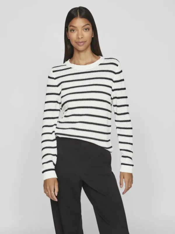 Vila Jumpers & Cardigans<Dalo Stripe Jumper (White/Black)