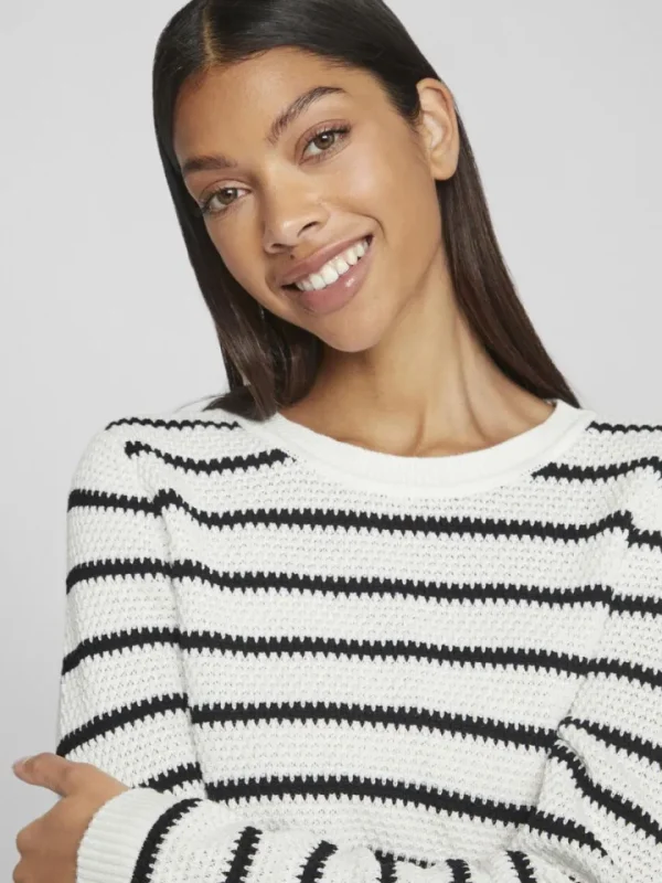 Vila Jumpers & Cardigans<Dalo Stripe Jumper (White/Black)