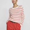 Vila Jumpers & Cardigans<Dalo Stripe Jumper (White/Dubarry)