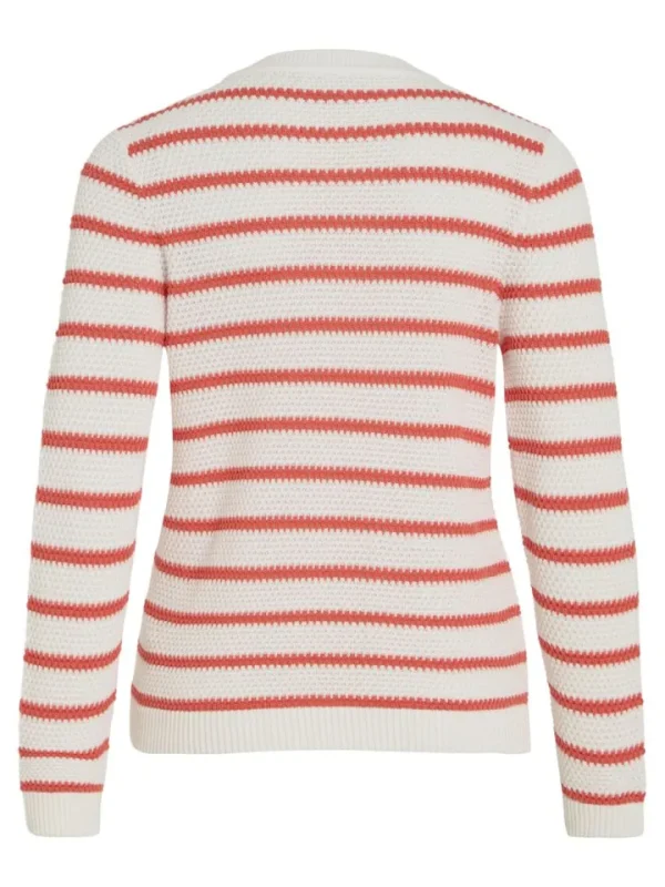 Vila Jumpers & Cardigans<Dalo Stripe Jumper (White/Dubarry)