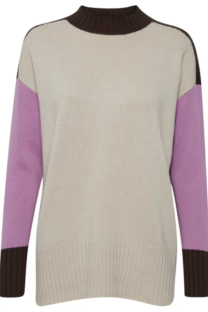 dalyn_jumper_coffee_bean_2.webp Ichi Jumpers & Cardigans<Dalyn Jumper (Coffee Bean)