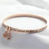 Lisa Angel Jewellery<Daughter Meaningful Word Bangle (Rose Gold)