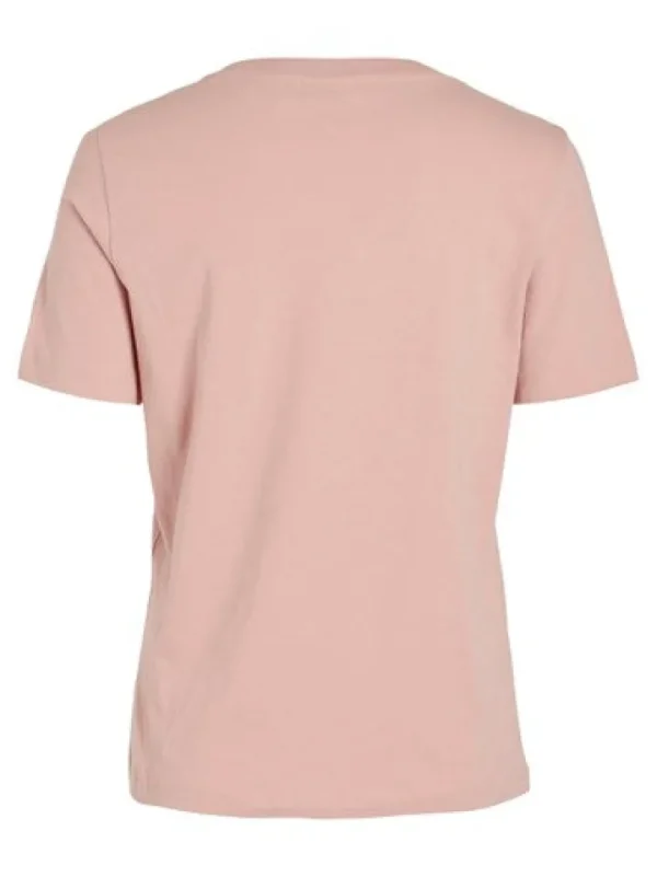 Vila T-Shirts<Dear Santa Christmas T-Shirt (Misty Rose)