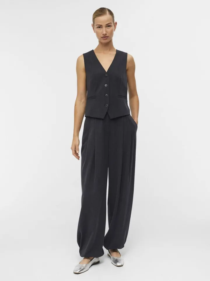 dia_high_waist_pants_dark_0.webp Object Pants<Dia High Waist Pants (Dark Grey Melange)