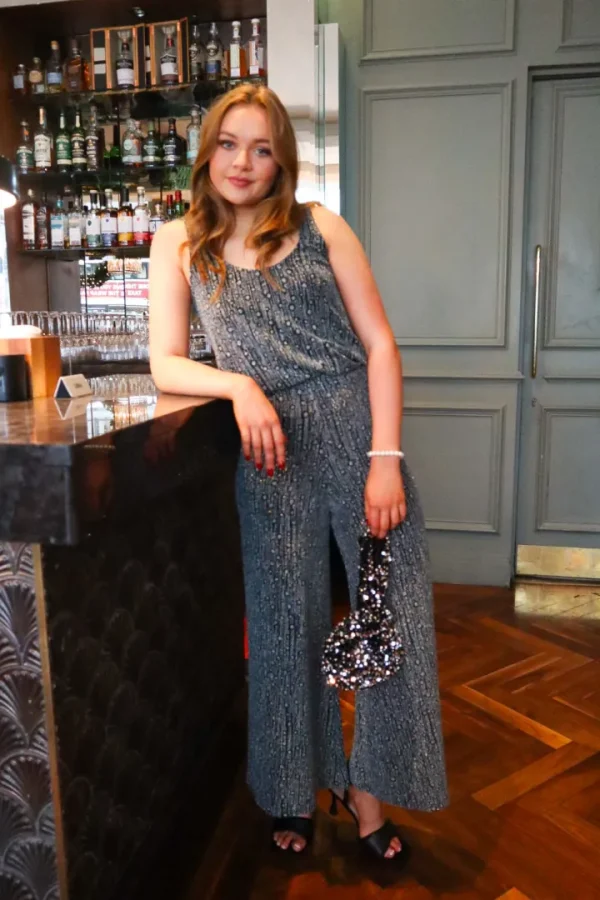 Traffic People Pants<DISCO PALAZZO TROUSERS (BLUE)