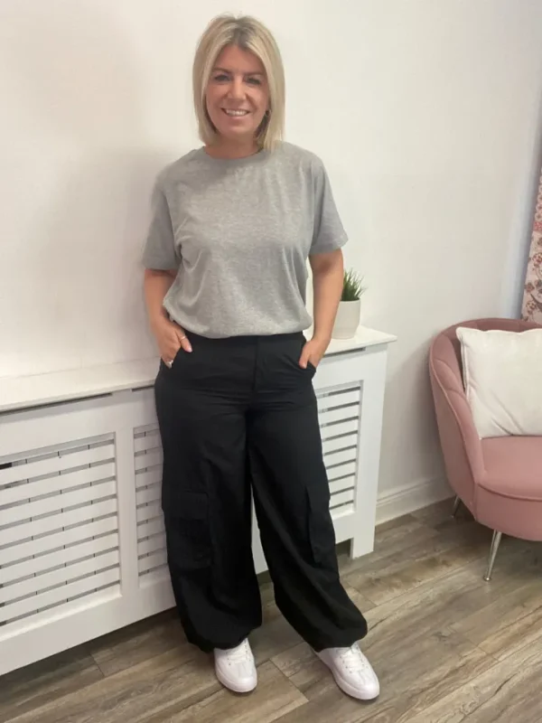 Vila Pants<DOLSA CARGO PANTS (BLACK)