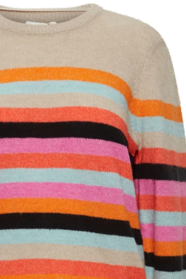 Ichi Jumpers & Cardigans<DUSKY KNITTED JUMPER (MULTICOLOUR)