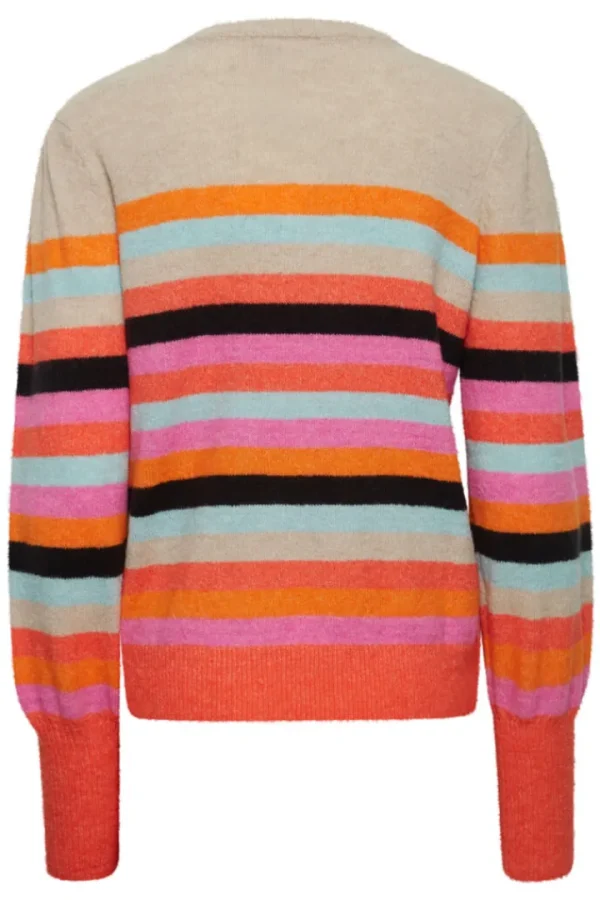 Ichi Jumpers & Cardigans<DUSKY KNITTED JUMPER (MULTICOLOUR)