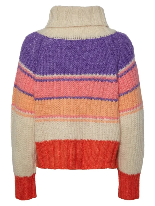 Pieces Jumpers & Cardigans<Eila Turtle Neck Knit ( Antique White)