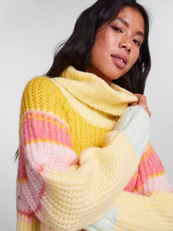 Pieces Jumpers & Cardigans<Eila Turtle Neck Knit (Double Cream)