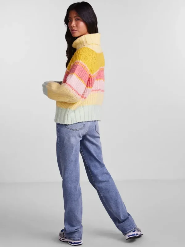 Pieces Jumpers & Cardigans<Eila Turtle Neck Knit (Double Cream)