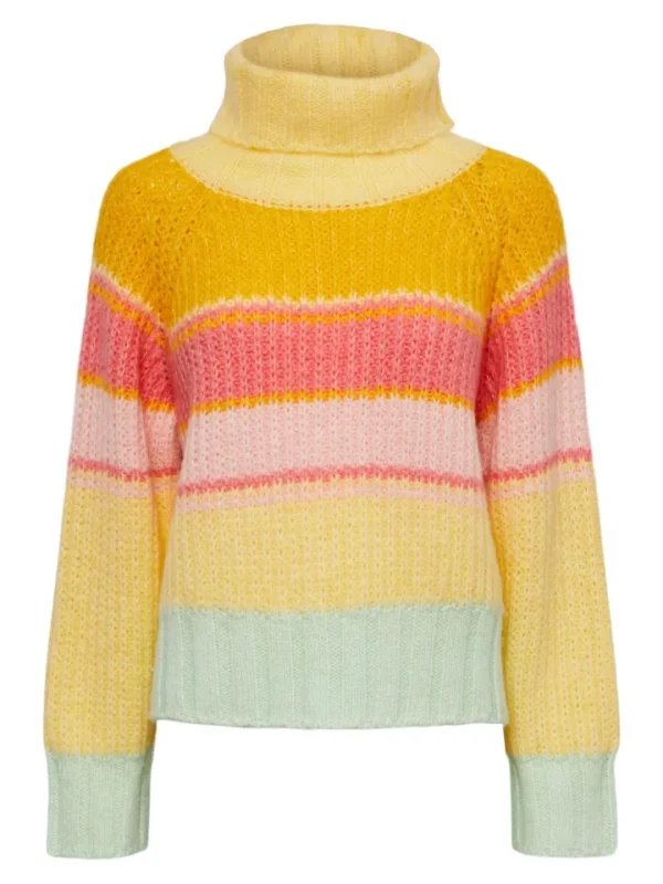 Pieces Jumpers & Cardigans<Eila Turtle Neck Knit (Double Cream)