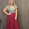 Vila Occasionwear | Skirts<Eimear Midi Balloon Skirt (Cabernet)