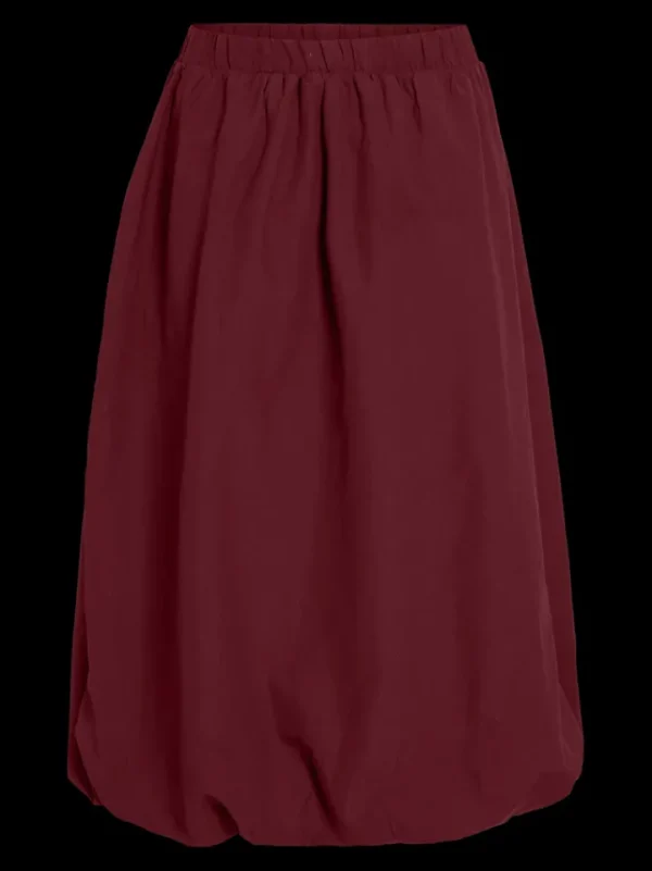 Vila Occasionwear | Skirts<Eimear Midi Balloon Skirt (Cabernet)