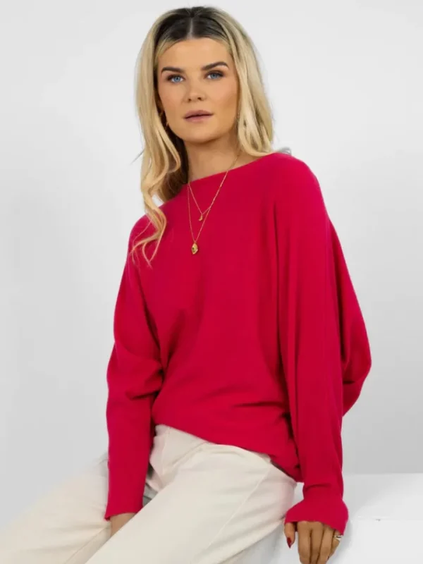 Kate & Pippa Jumpers & Cardigans<ELBA JUMPER (RASPBERRY)