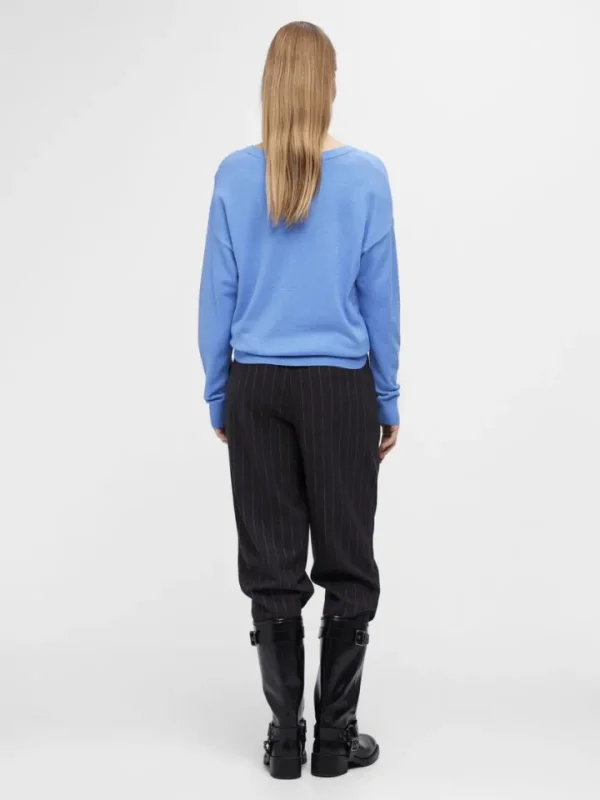 Object Jumpers & Cardigans<ELEANA V-NECK JUMPER (PROVENCE/MELANGE)