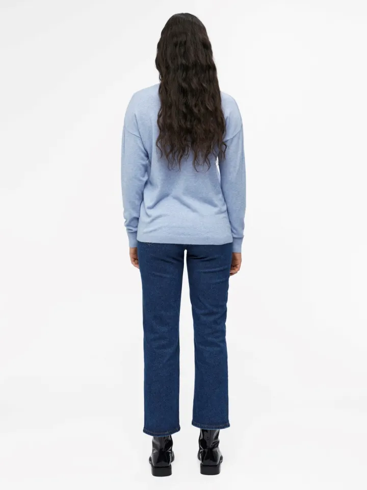 eleana_vneck_jumper_seren_3.webp Object Jumpers & Cardigans<Eleana V-Neck Jumper (Serenity MELANGE)