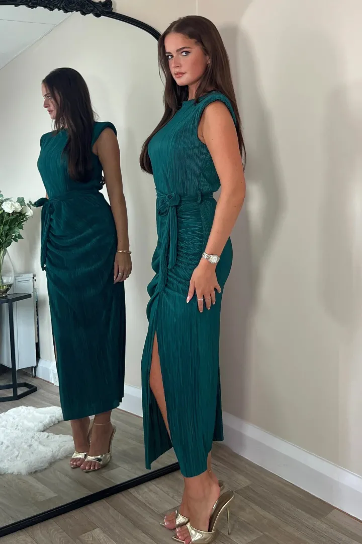 elena_ruched_seamed_midi__1-2.webp Girl in Mind Occasionwear | Dresses<Elena Ruched Seamed Midi Dress
