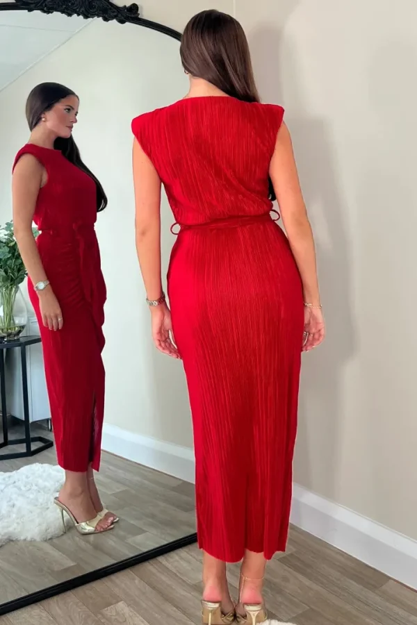 Girl in Mind Occasionwear<Elena Ruched Seamed Midi Dress