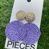 Pieces Jewellery<Elinda Earrings (Purple)