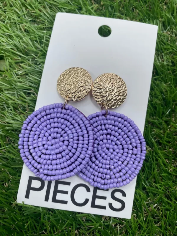 Pieces Jewellery<Elinda Earrings (Purple)
