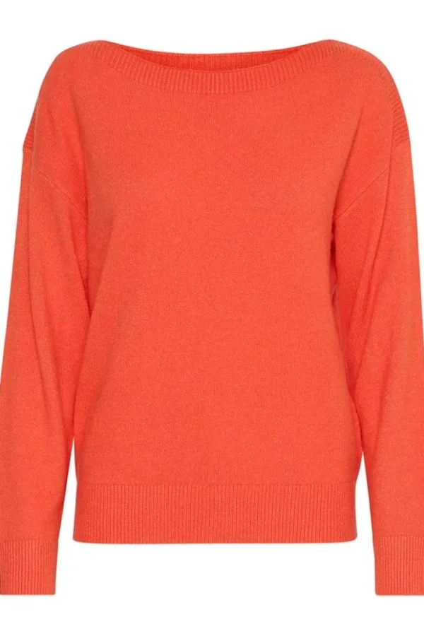 Ichi Jumpers & Cardigans<Ella Boat Neck Jumper (Fiesta)