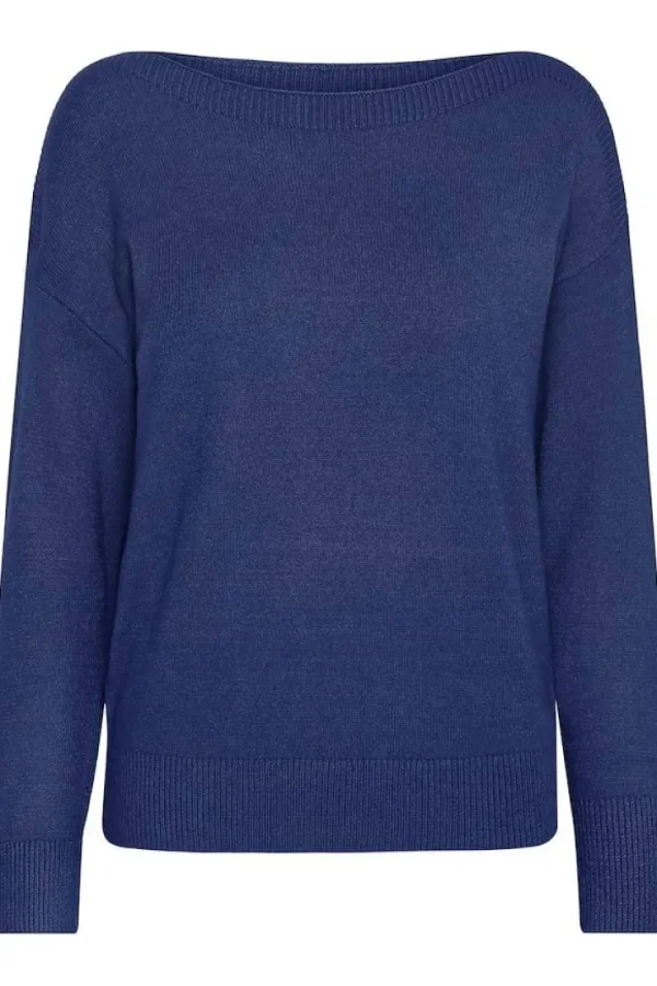 Ichi Jumpers & Cardigans<Ella Boat Neck Jumper (Medieval )