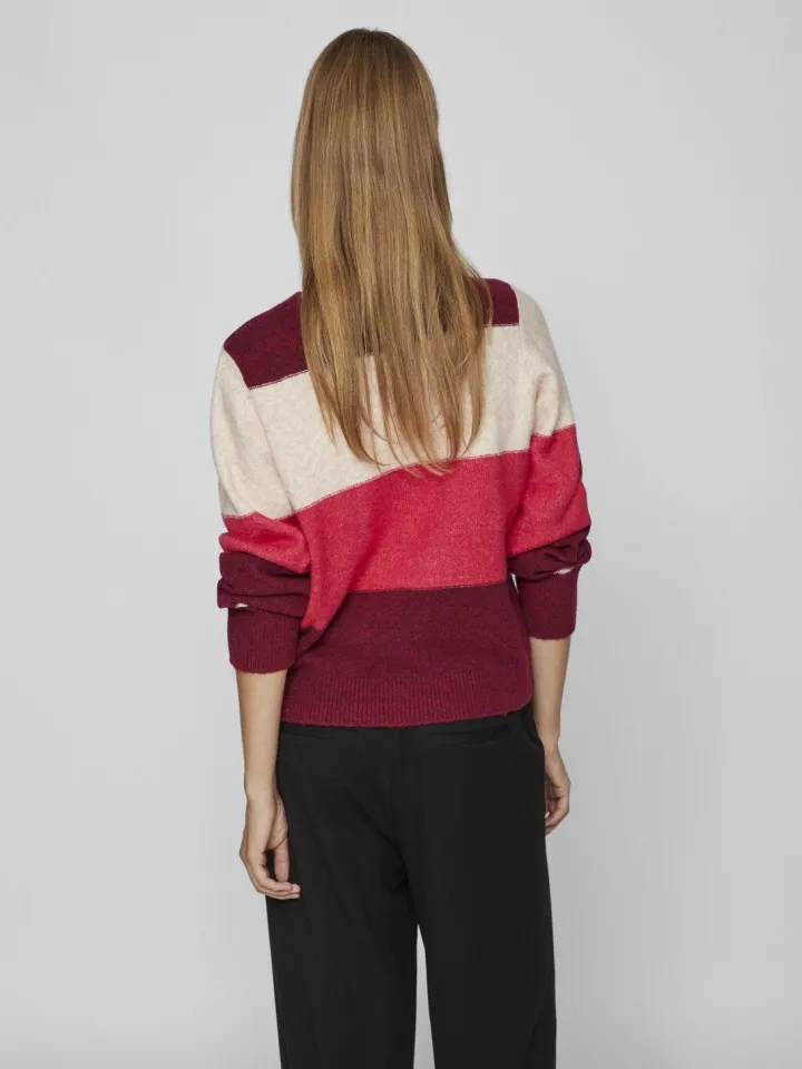 ellie_jumper_beef_red_3.webp Vila Jumpers & Cardigans<Ellie Jumper (Beef Red)