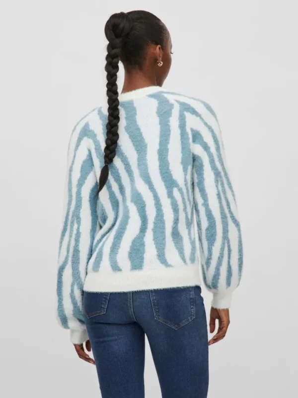 Vila Jumpers & Cardigans<Ello Knit Top (White Alyssum /tourmaline)