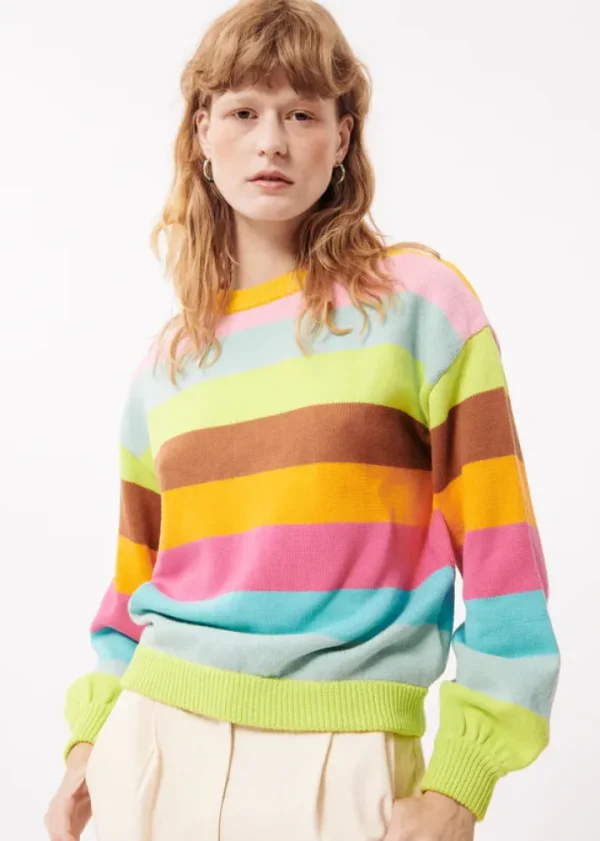 Frnch Jumpers & Cardigans<EMMY STRIPE JUMPER (MULTICOLOUR)