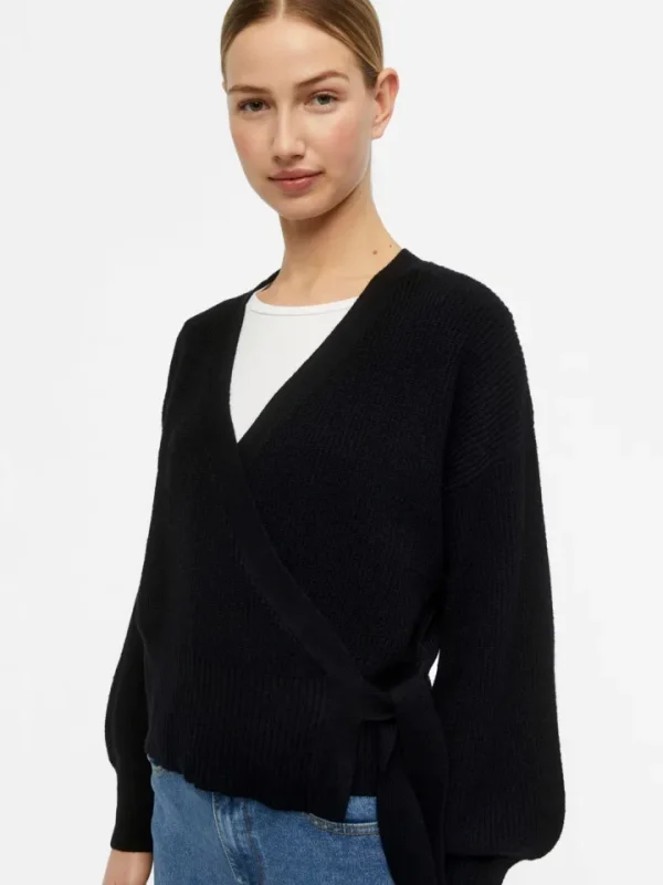 Object Jumpers & Cardigans<Ena Wrap Cardigan (Black)
