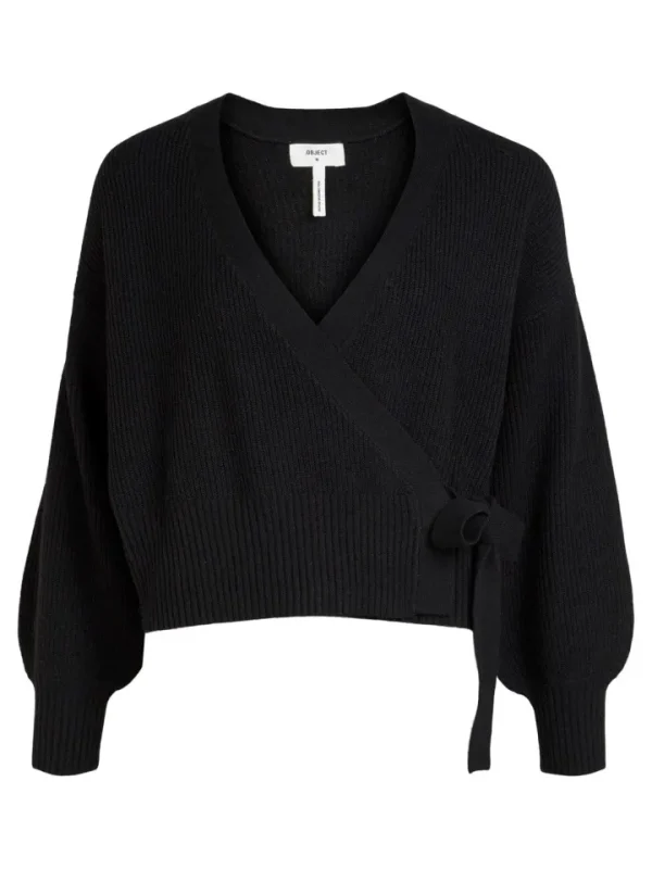 Object Jumpers & Cardigans<Ena Wrap Cardigan (Black)