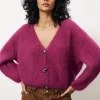 Frnch Jumpers & Cardigans<Enorah Cardigan (Purple)